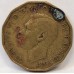 GREAT BRITAIN UK 1944 . THREEPENCE . VARIETY . SPOTS ON OBVERSE